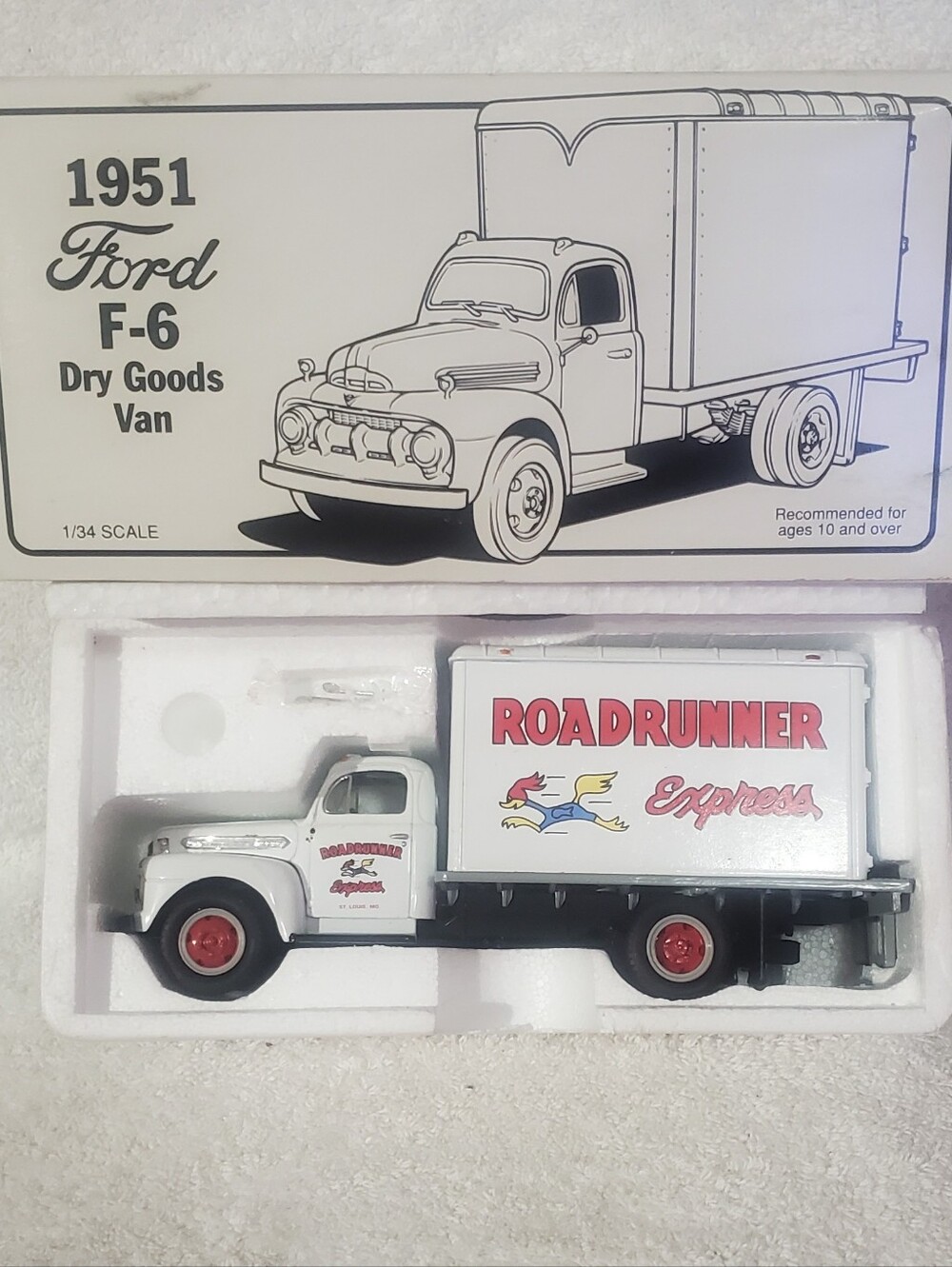 1951 Ford F-6 Dry Goods Van Toy Truck - White